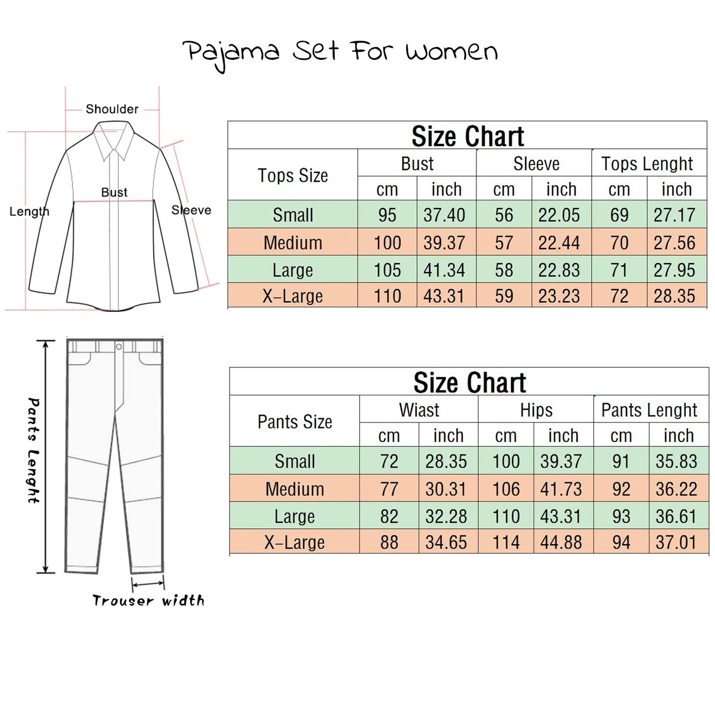 2Pcs Women Pajamas Set Spring Summer Casual Lapel Tops