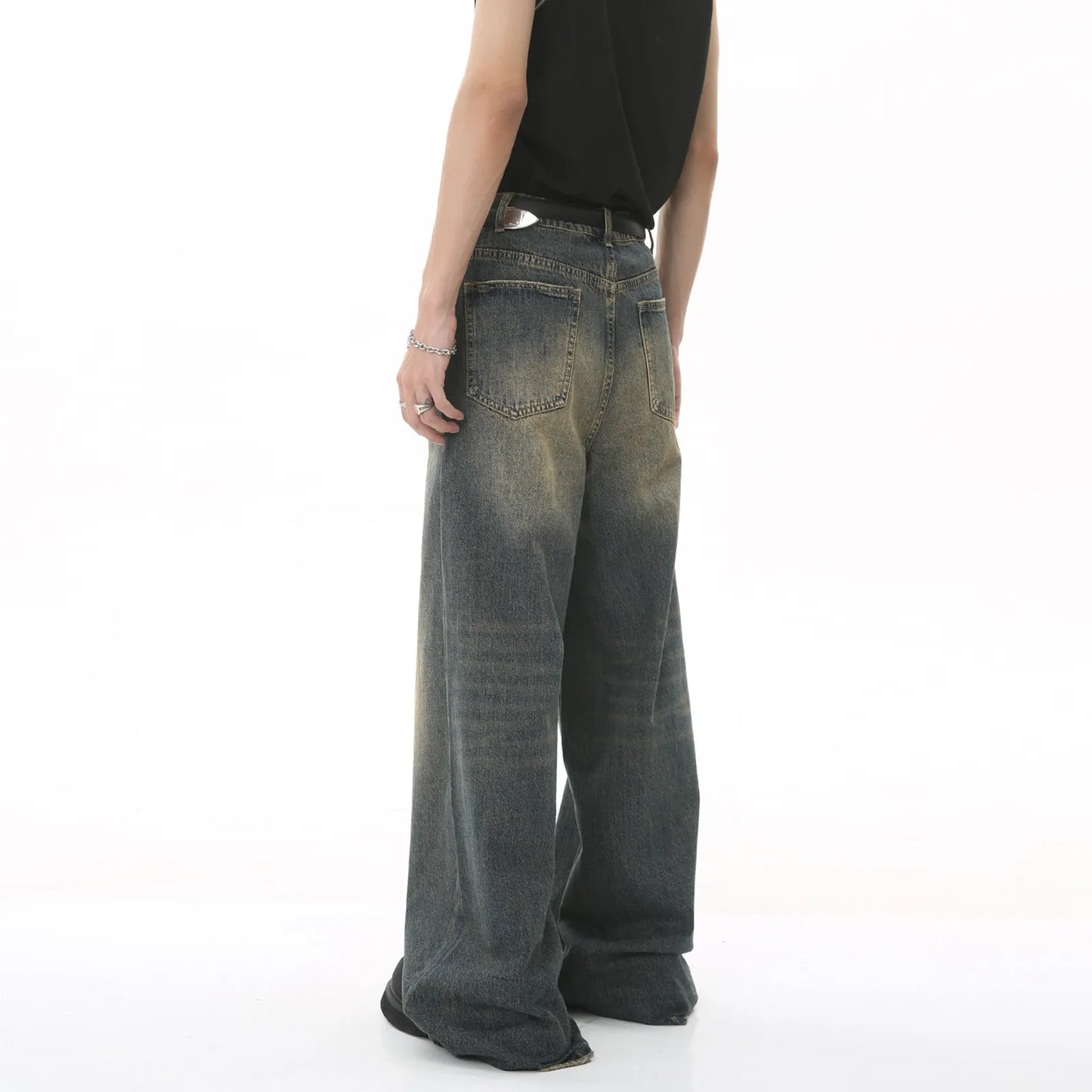 Vintage Jeans For Men Wide Leg Sweatpants Men's Baggy Jeans