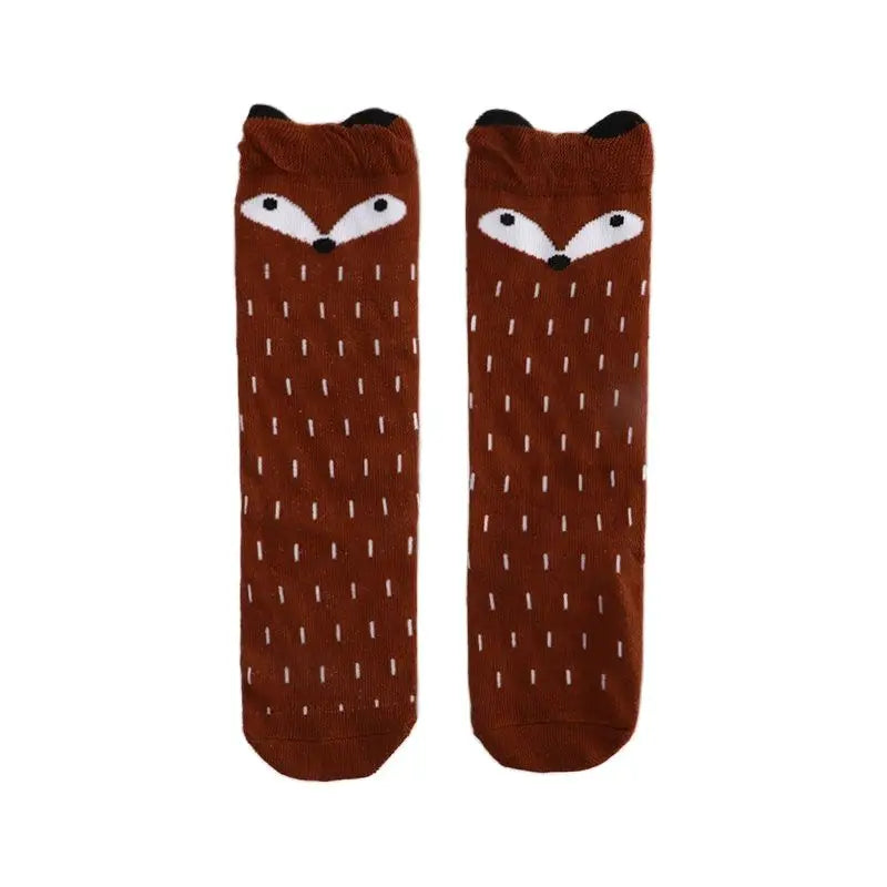 Children Baby Girls Leg Warmer Fox Knee High Socks