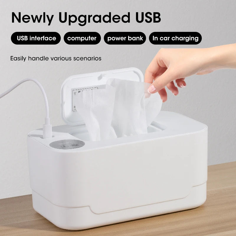 Baby Wet Wipe Warmer Tissue Heater Warming Machine Wipes Heating USB