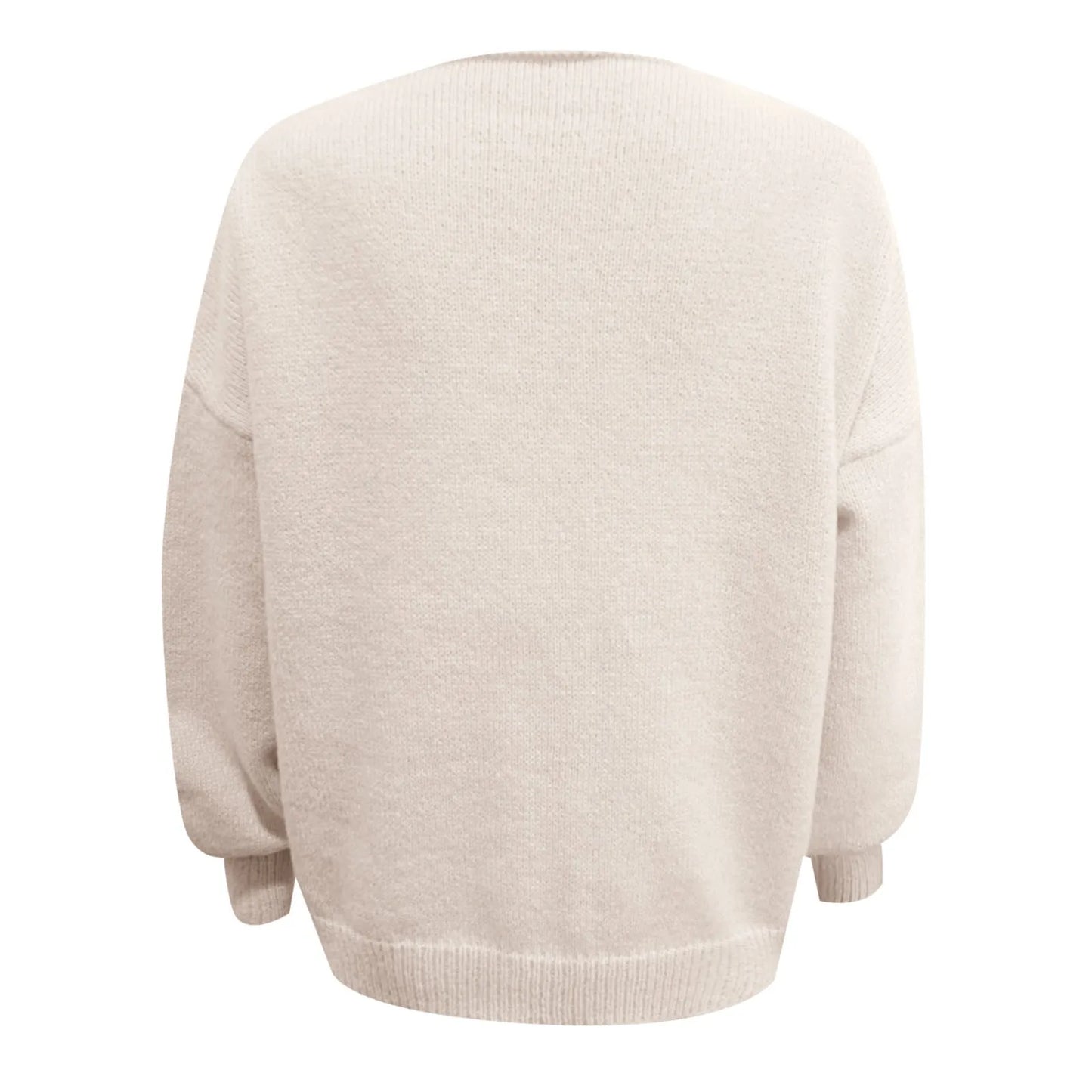 Womens Fashion Round Neck Sweaters Knitwear