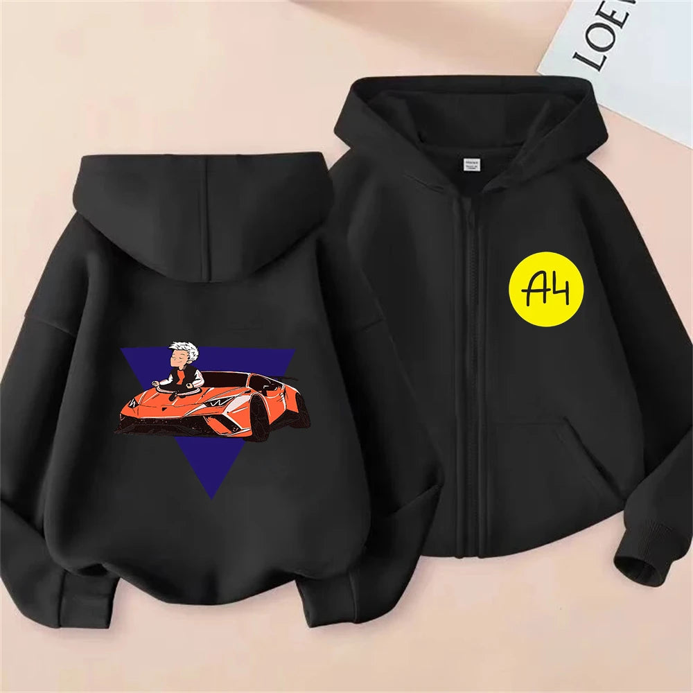 Merch A4 Children Hoodie Pink Sweatshirt Children Clothing Suitable age 3-12 Boys Girls