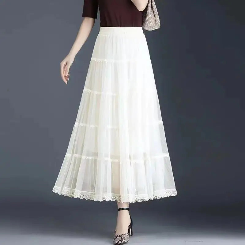 Three-layer Big Swing Gauze Skirt Women's Spring and Summer