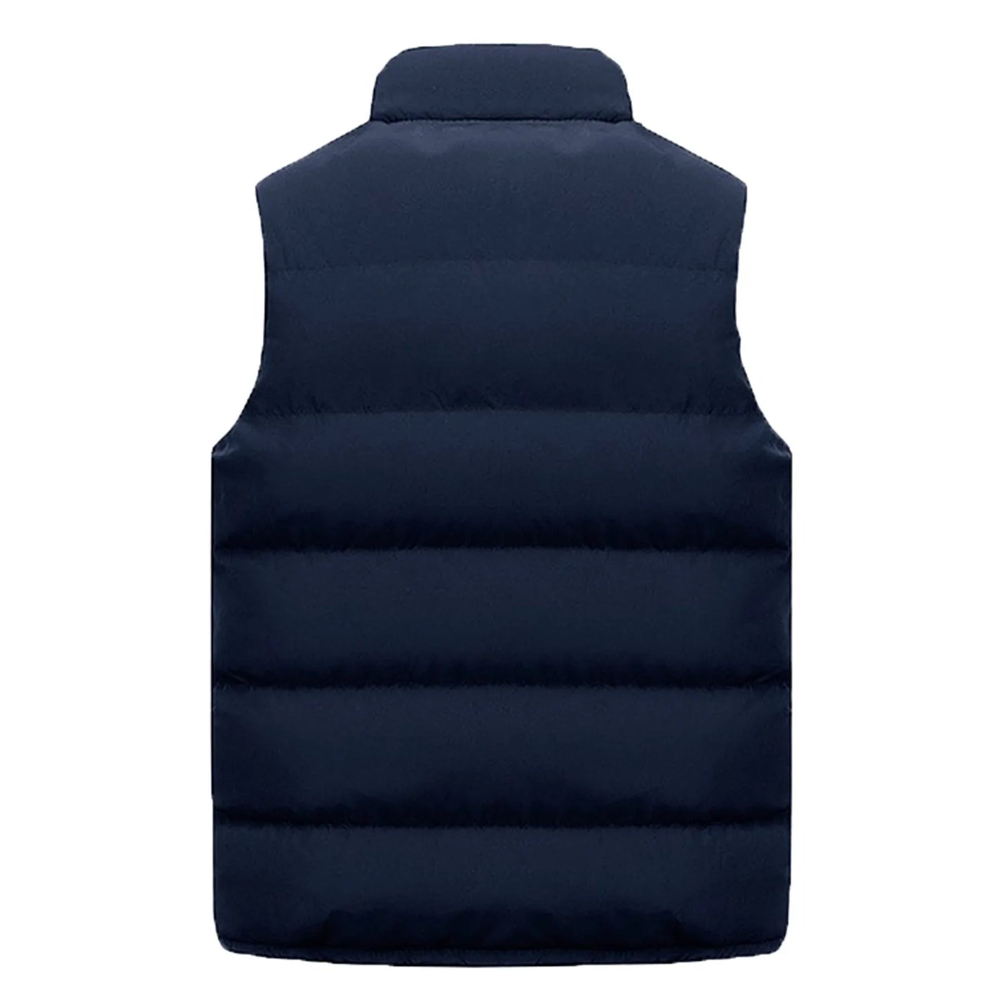 Cotton Padded Vest Zipper Collar Sleeveless Unisex Vest Coat Warm Jackets