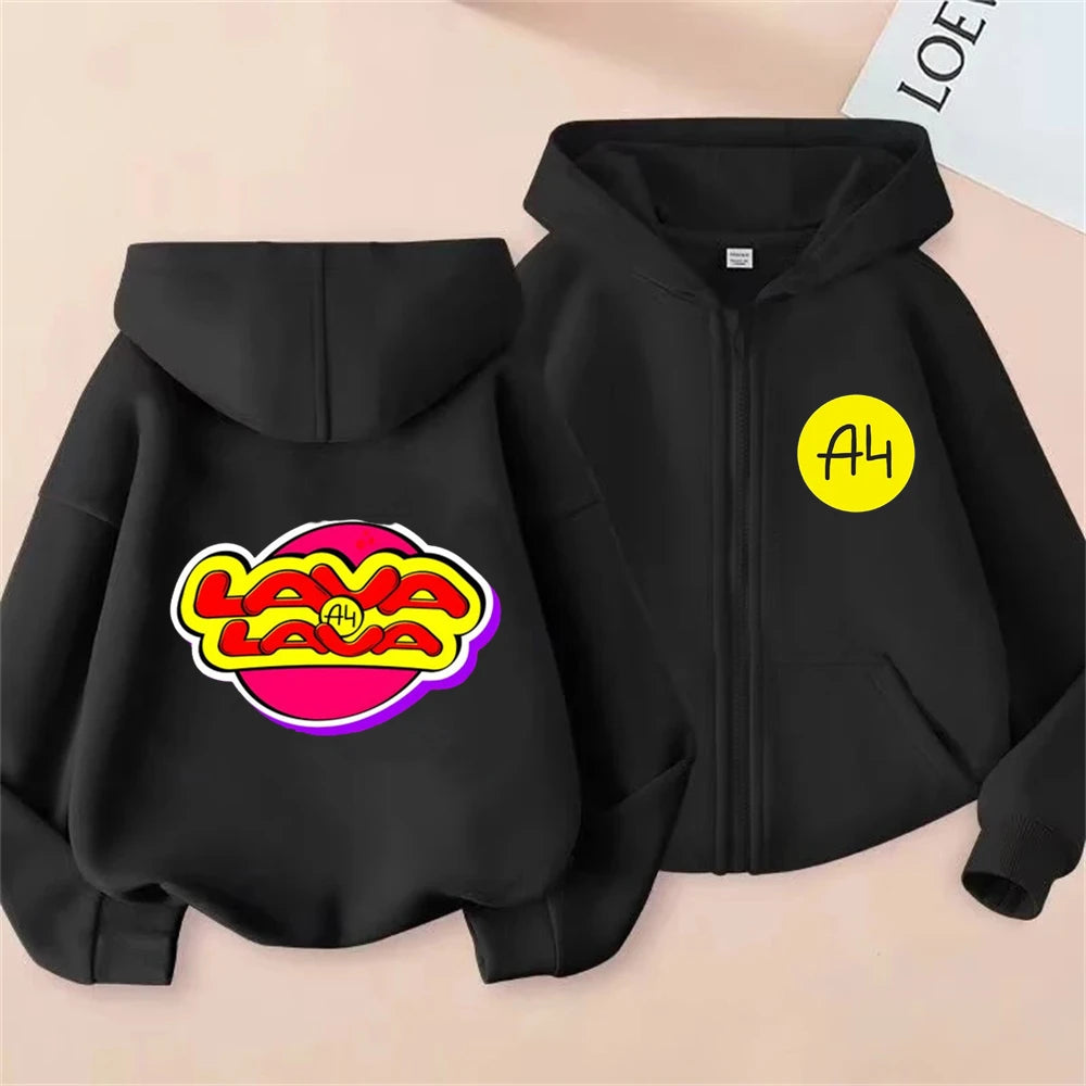 Merch A4 Children Hoodie Pink Sweatshirt Children Clothing Suitable age 3-12 Boys Girls