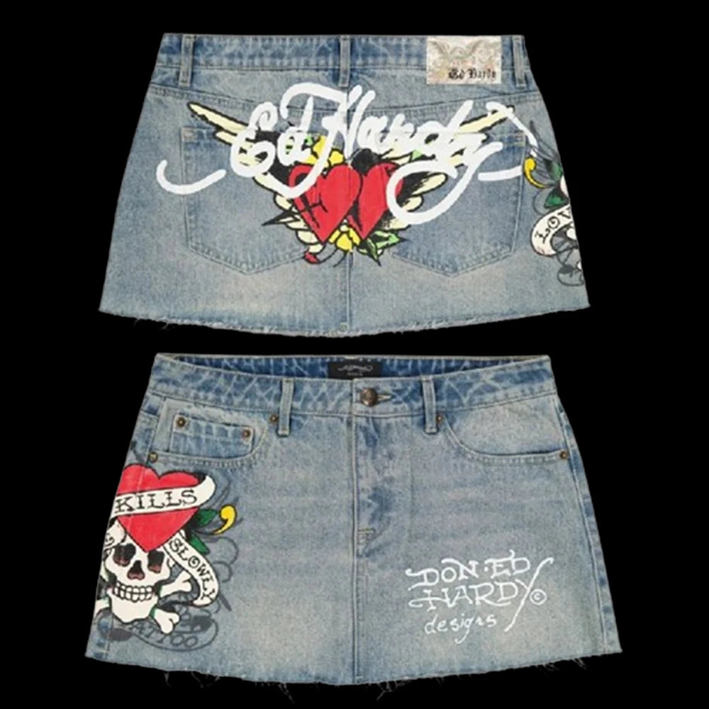 Womens Skirt Shorts Hip Hop Denim Jeans