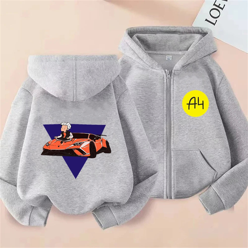 Merch A4 Children Hoodie Pink Sweatshirt Children Clothing Suitable age 3-12 Boys Girls