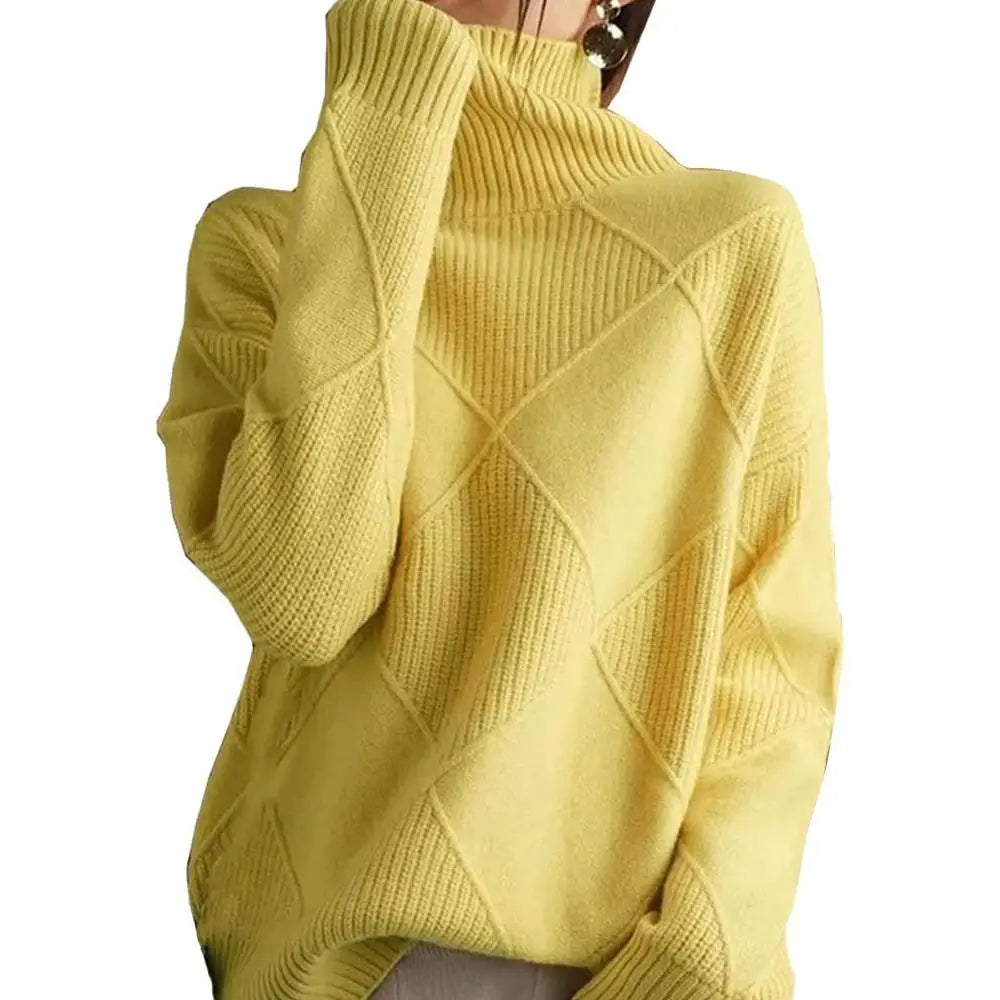 Turtleneck Sweater Long-Sleeve High Neck Sweater