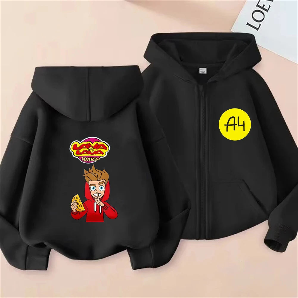 Merch A4 Children Hoodie Pink Sweatshirt Children Clothing Suitable age 3-12 Boys Girls