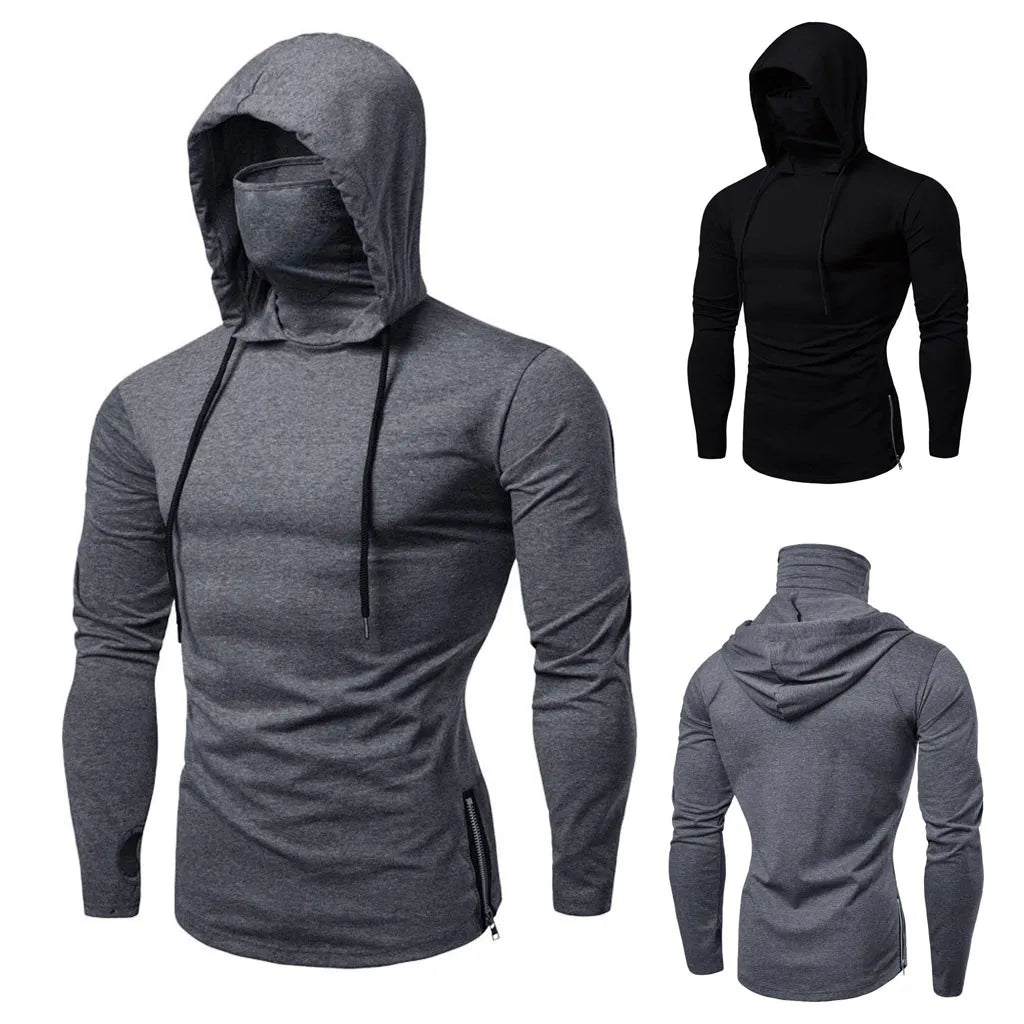 Men's Gym Thin Hoodie Sports Cycling Male T Shirt Pullover Hoodies Tops