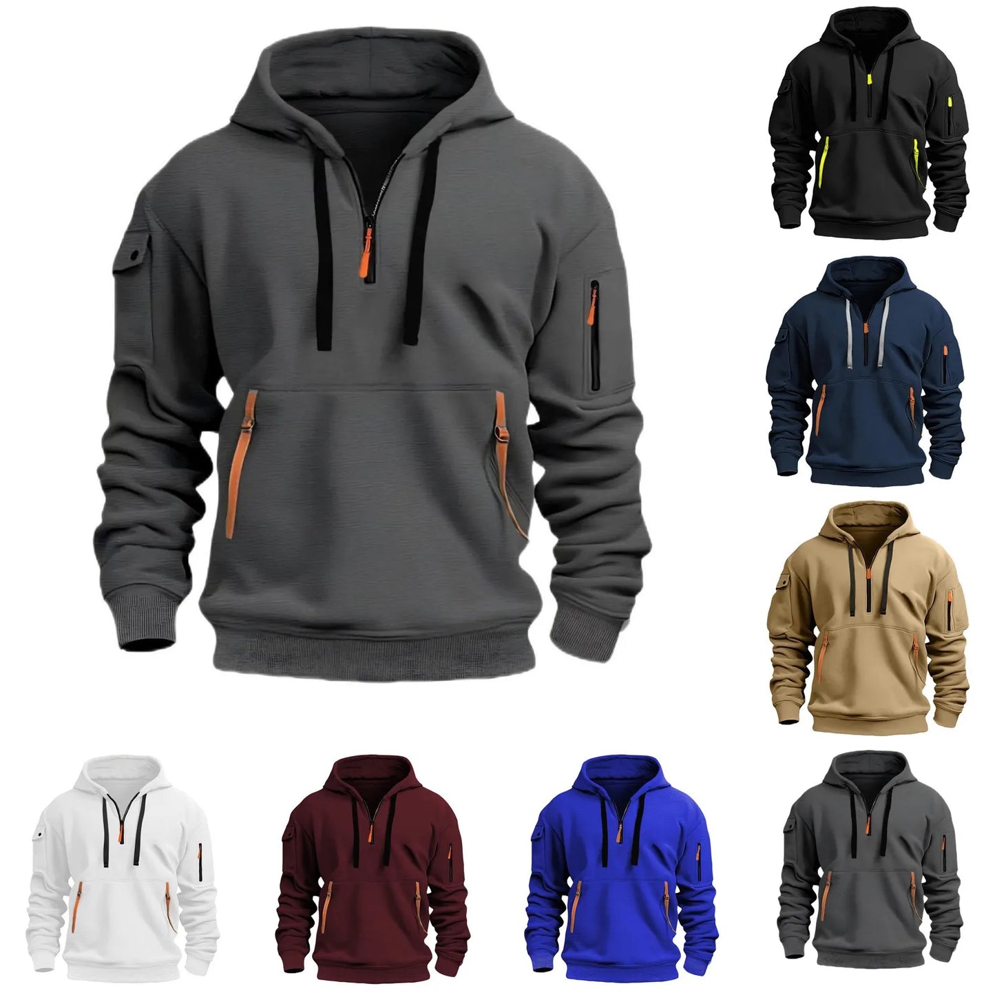 Big And Tall Men'S Hooded Sweatshirts Men S Spring And Autumn Long Sleeved Hoodies