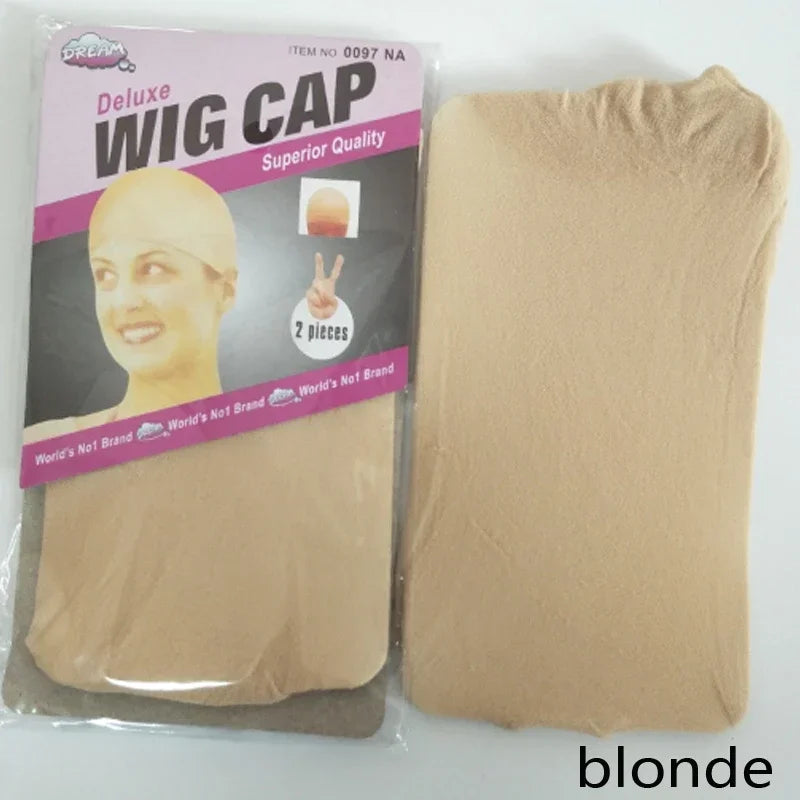 2Pcs Wig Caps Brown Stretch Mesh Wig Cap