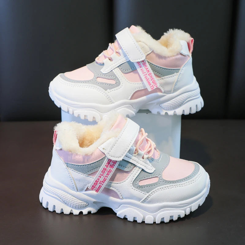 Girls Running Shoes Thick Soft Sole Students Sneakers