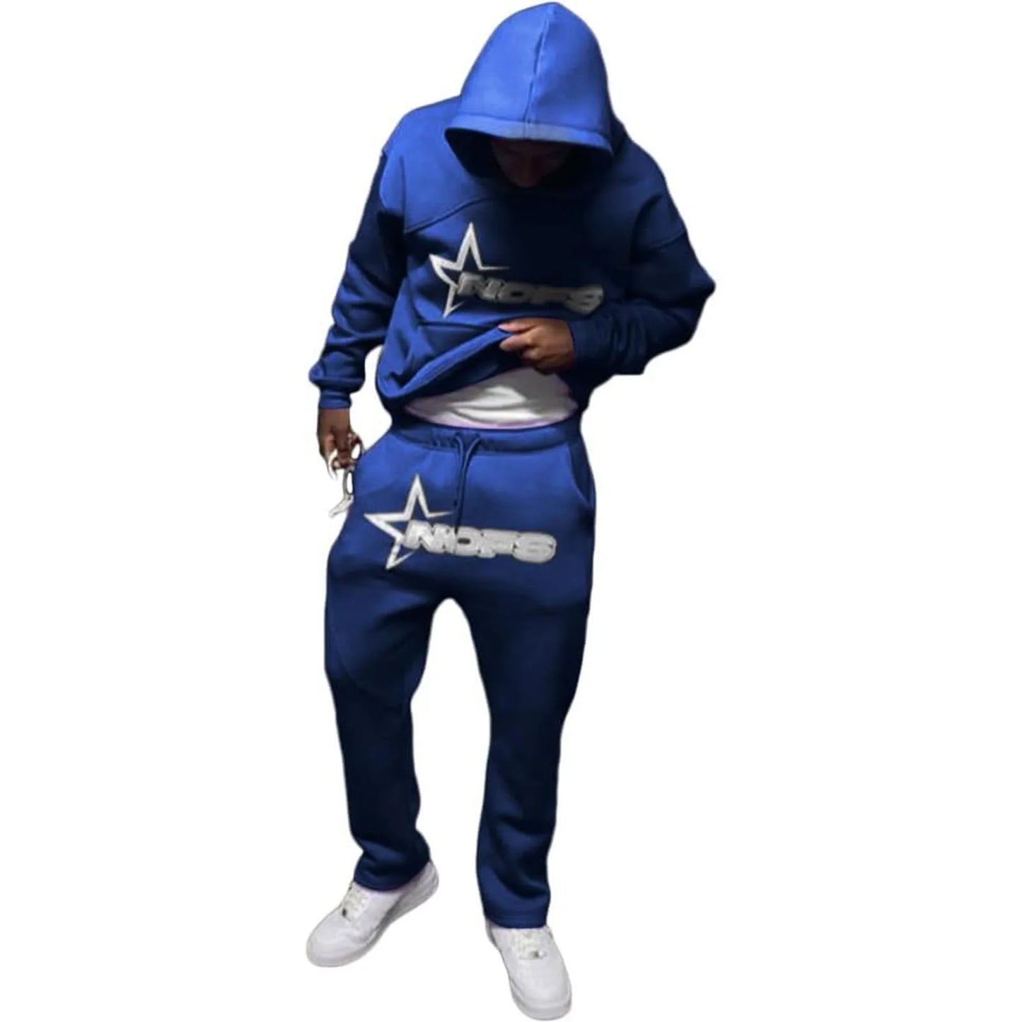 Sweatshirt Loose Hip Hop Hoodies Unisex Street Sweatshirt Set