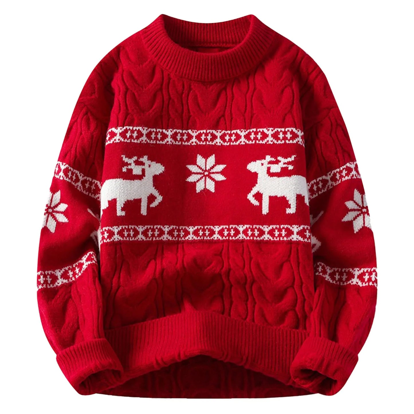 Sweater Sets Reindeer Print Pullovers