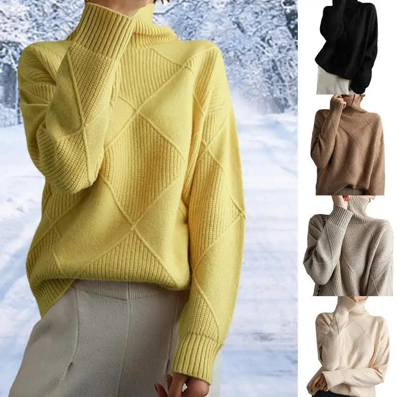 Turtleneck Sweater Long-Sleeve High Neck Sweater