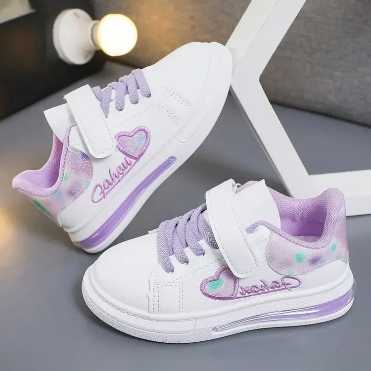 Girls Casual Shoes Kids Skate Shoes White School Sneakers Children's