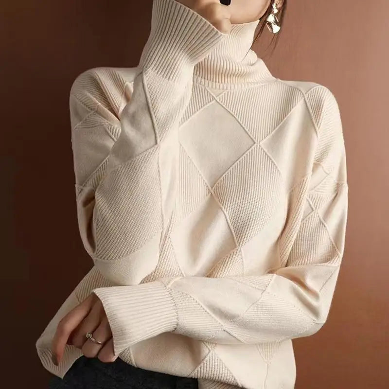 Turtleneck Sweater Long-Sleeve High Neck Sweater