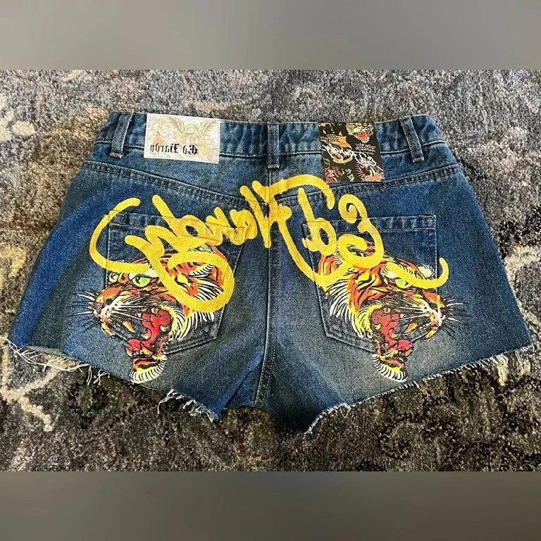 Womens Skirt Shorts Hip Hop Denim Jeans