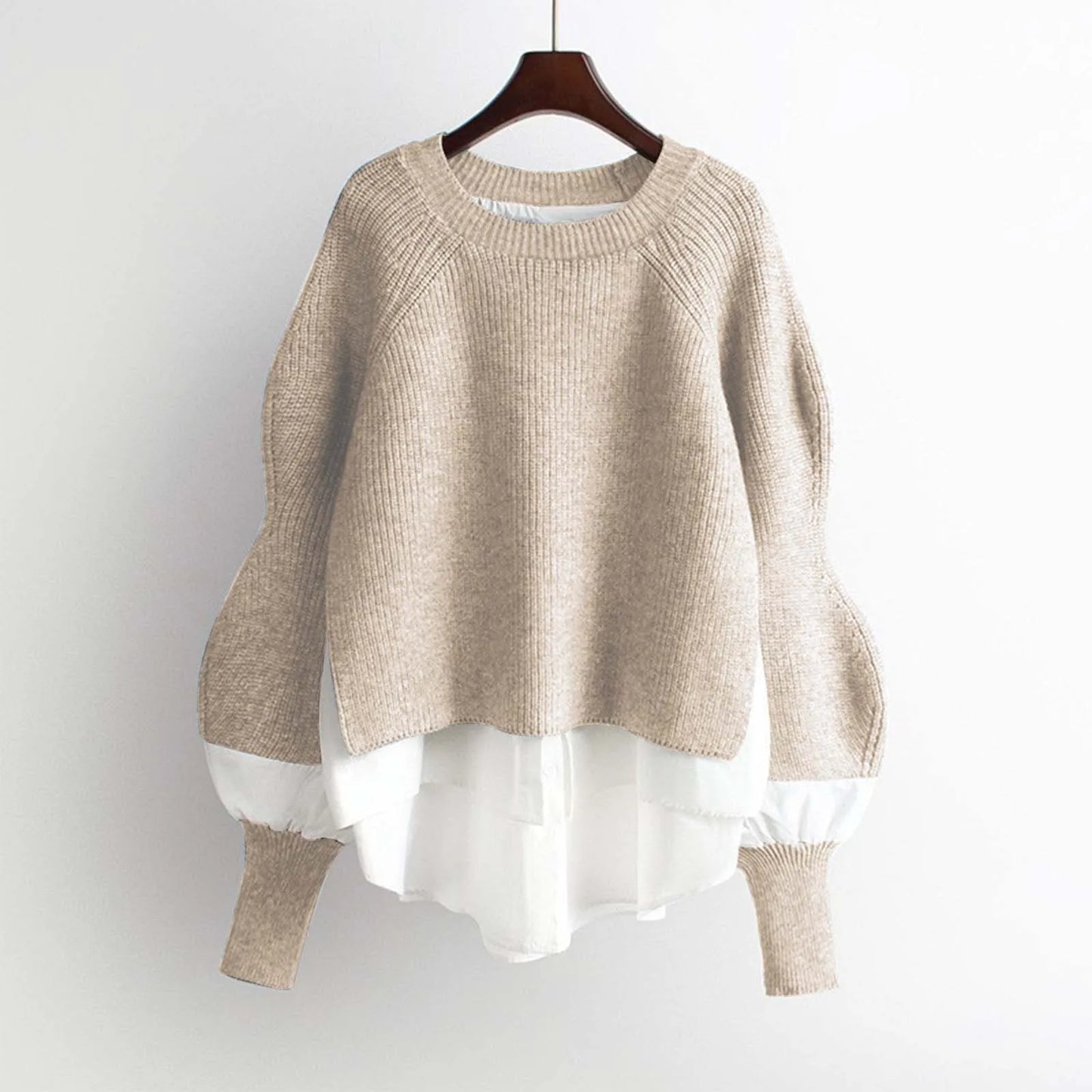 Sweaters For Women Trendy Women'S Shirt Patchwork Pullover Sweater