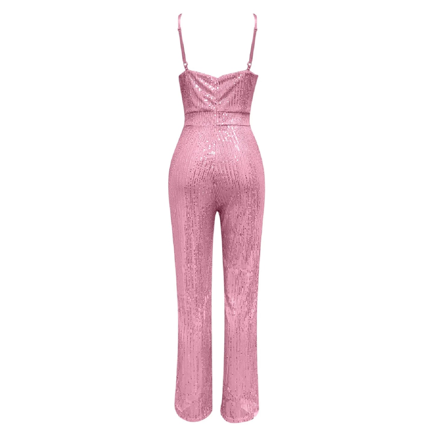 Deep Sexy Jumpsuit For Women Sequined Trousers Sleeveless