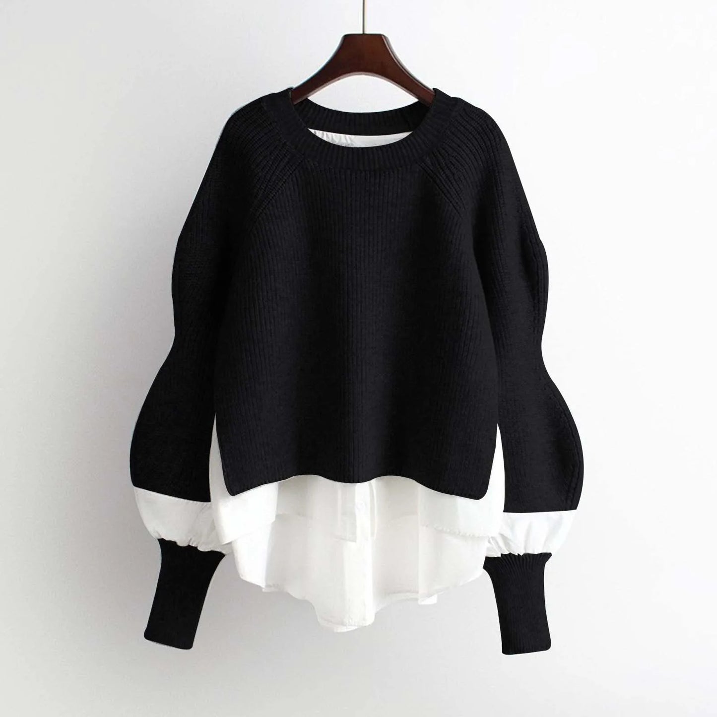 Sweaters For Women Trendy Women'S Shirt Patchwork Pullover Sweater