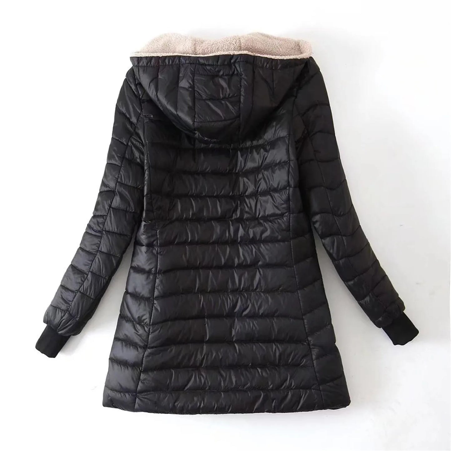 Comfortable Fuzzy Wool Coats For Women Hooded Windbreaker