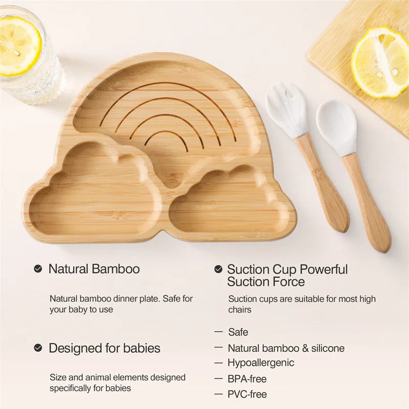 Baby Wooden Tableware Set