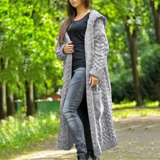 Long Sleeve Loose Cardigan Coat Solid Sweater