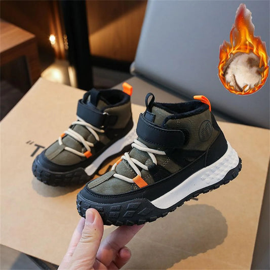 Children's Sports Shoes Winter New Fuzzy Running Shoes