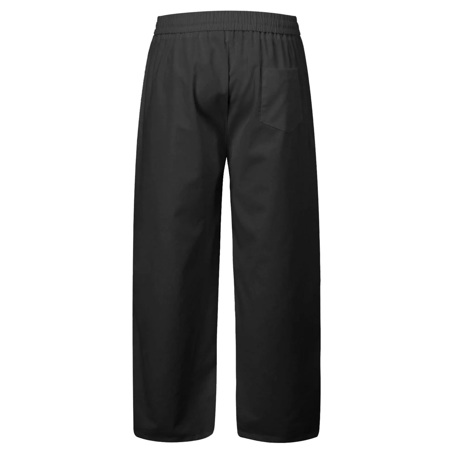 Men'S Breasted Breathable Baggy Pants Beach Slacks Elastic Rope