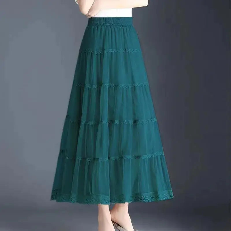 Three-layer Big Swing Gauze Skirt Women's Spring and Summer