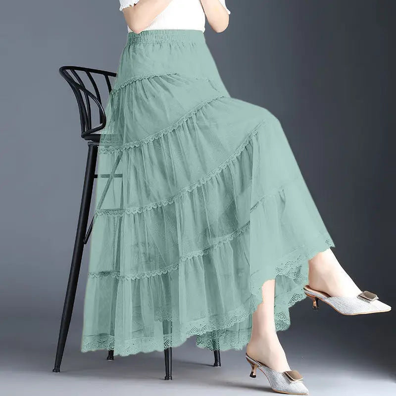 Three-layer Big Swing Gauze Skirt Women's Spring and Summer