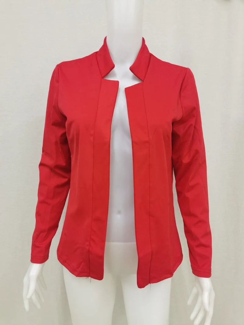 Women Thin White Blazers Spring 2024 Female Summer Blazer Black Tops