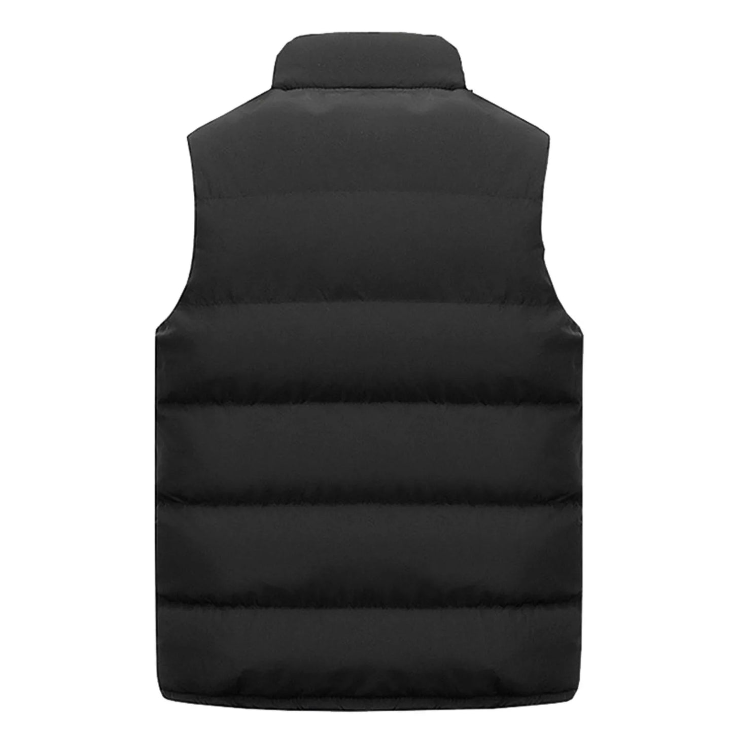 Cotton Padded Vest Zipper Collar Sleeveless Unisex Vest Coat Warm Jackets