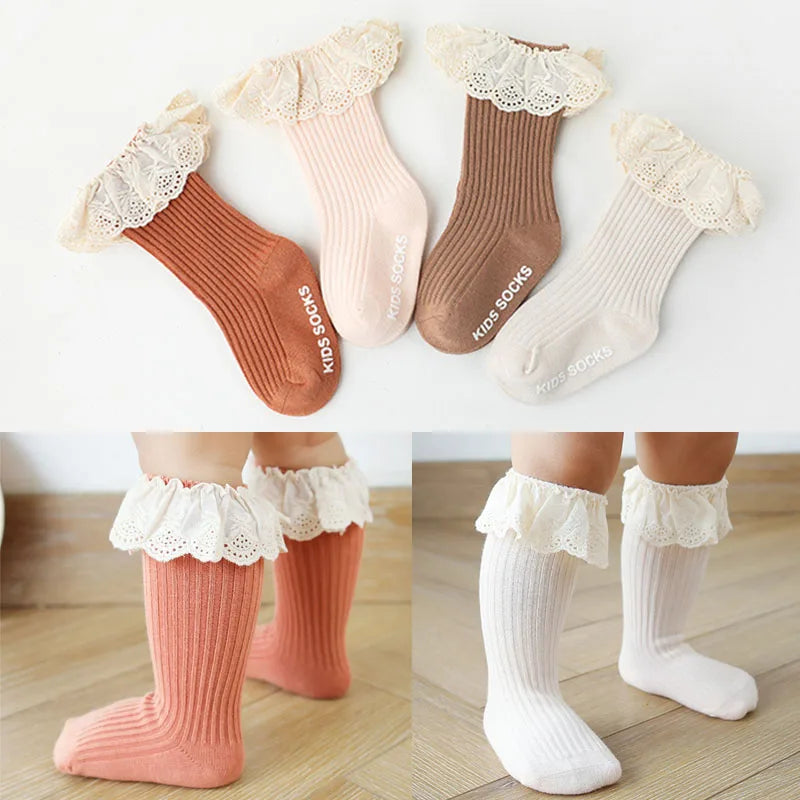 Children Baby Girls Leg Warmer Fox Knee High Socks